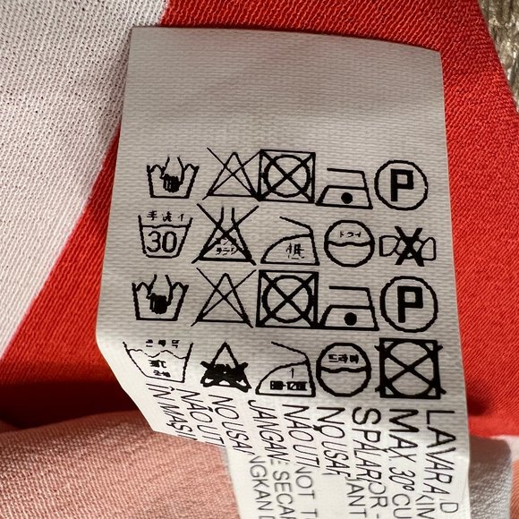 Like New ZARA Peach Rust Blue Cream Stripe Blouse Size XS - Picture 7 of 8